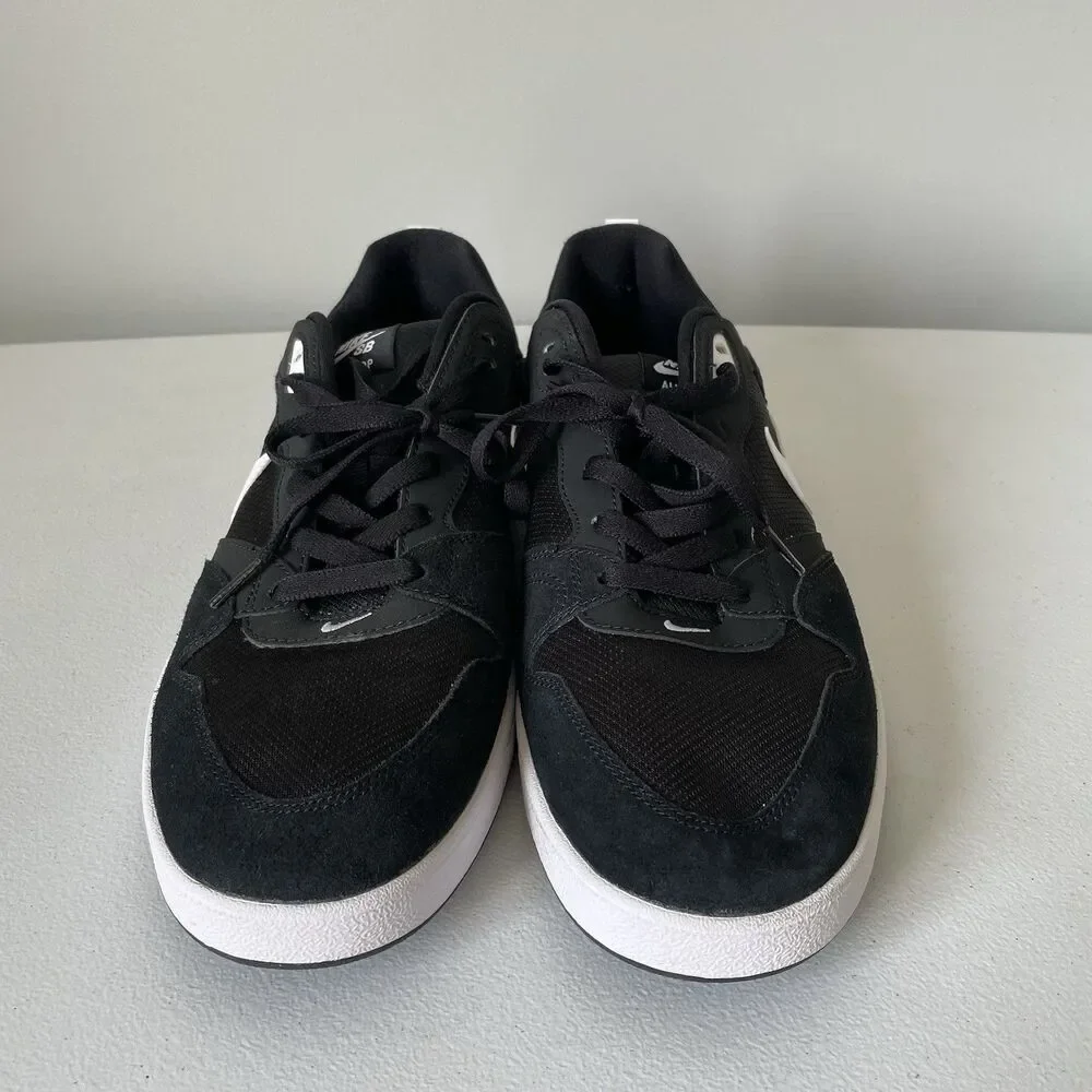 Nike SB Alleyoop Sneakers Skate Shoes Black White CJ0882-001 Men's Size 12